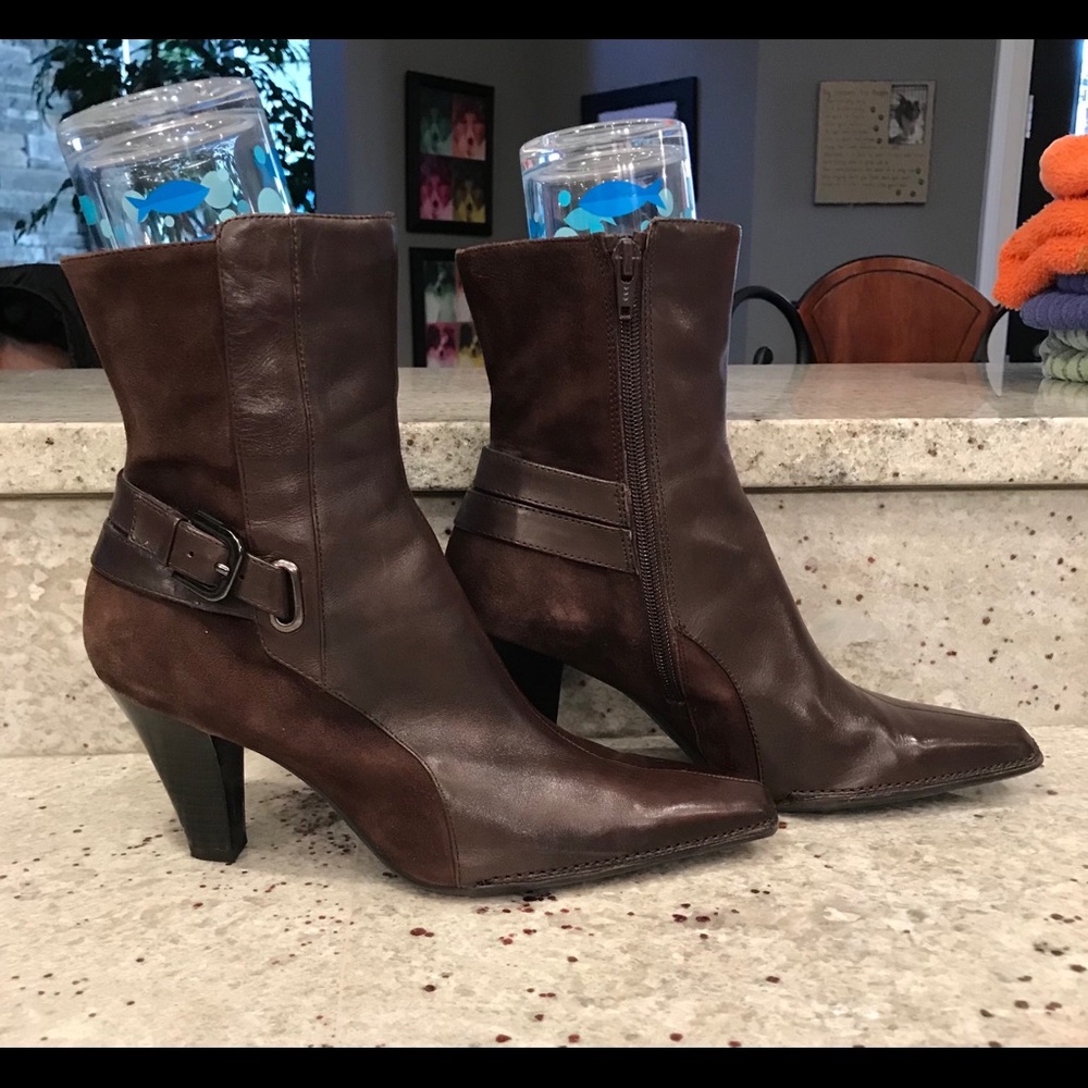 What’ What Suede & Leather Ankle Boots